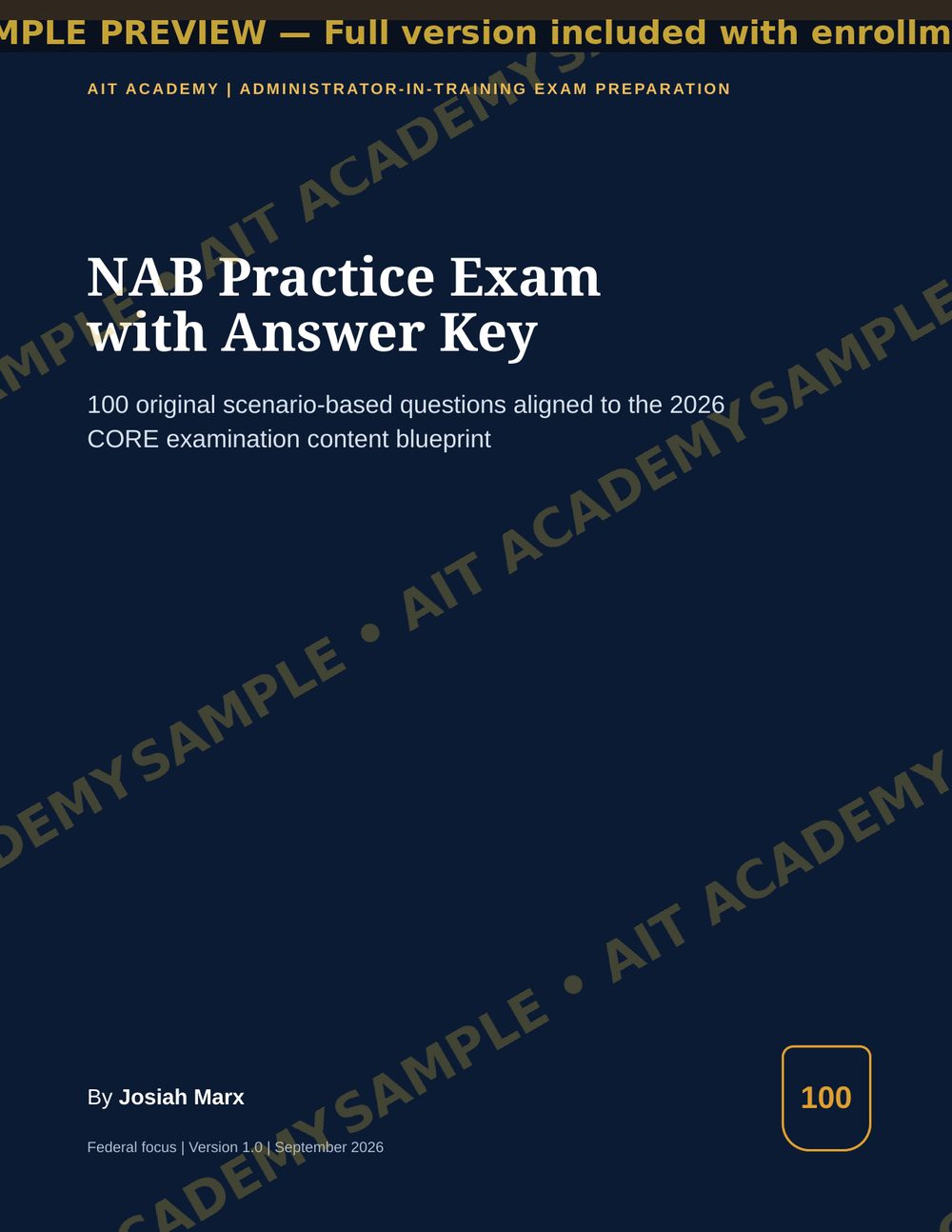 Practice exam sample