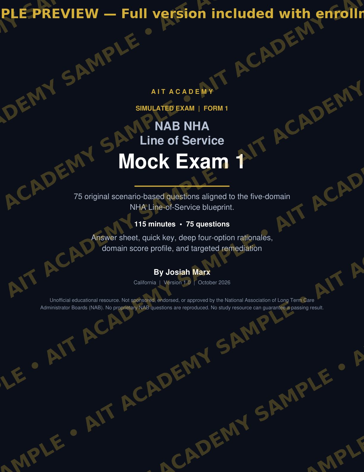 LOS mock exam sample